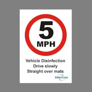 Vehicle disinfection sign