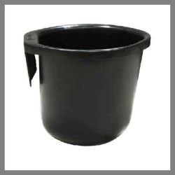 Calf bucket which attaches directly to fence