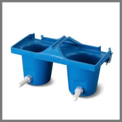 Calf bucket feeder for paired rearing