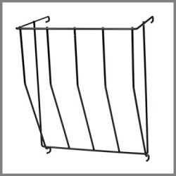 Hay rack for fence mounting on calf hutch